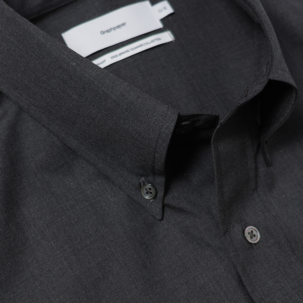 Fine Wool Heather Oversized L/S B.D. Shirt