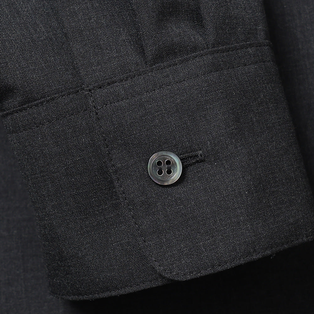 Fine Wool Heather Oversized L/S B.D. Shirt