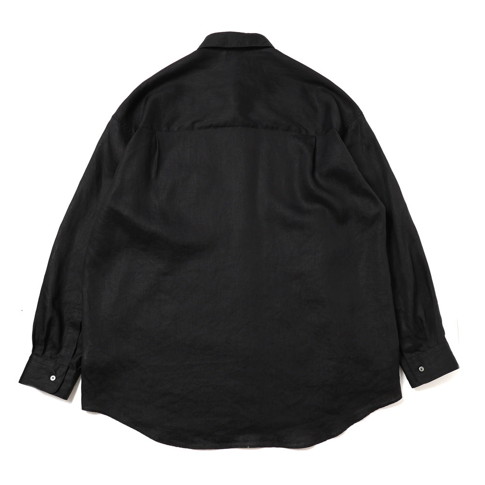 Linen L/S Oversized Regular Collar Shirt
