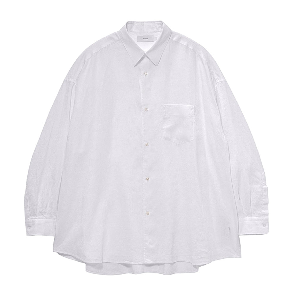 Linen L/S Oversized Regular Collar Shirt