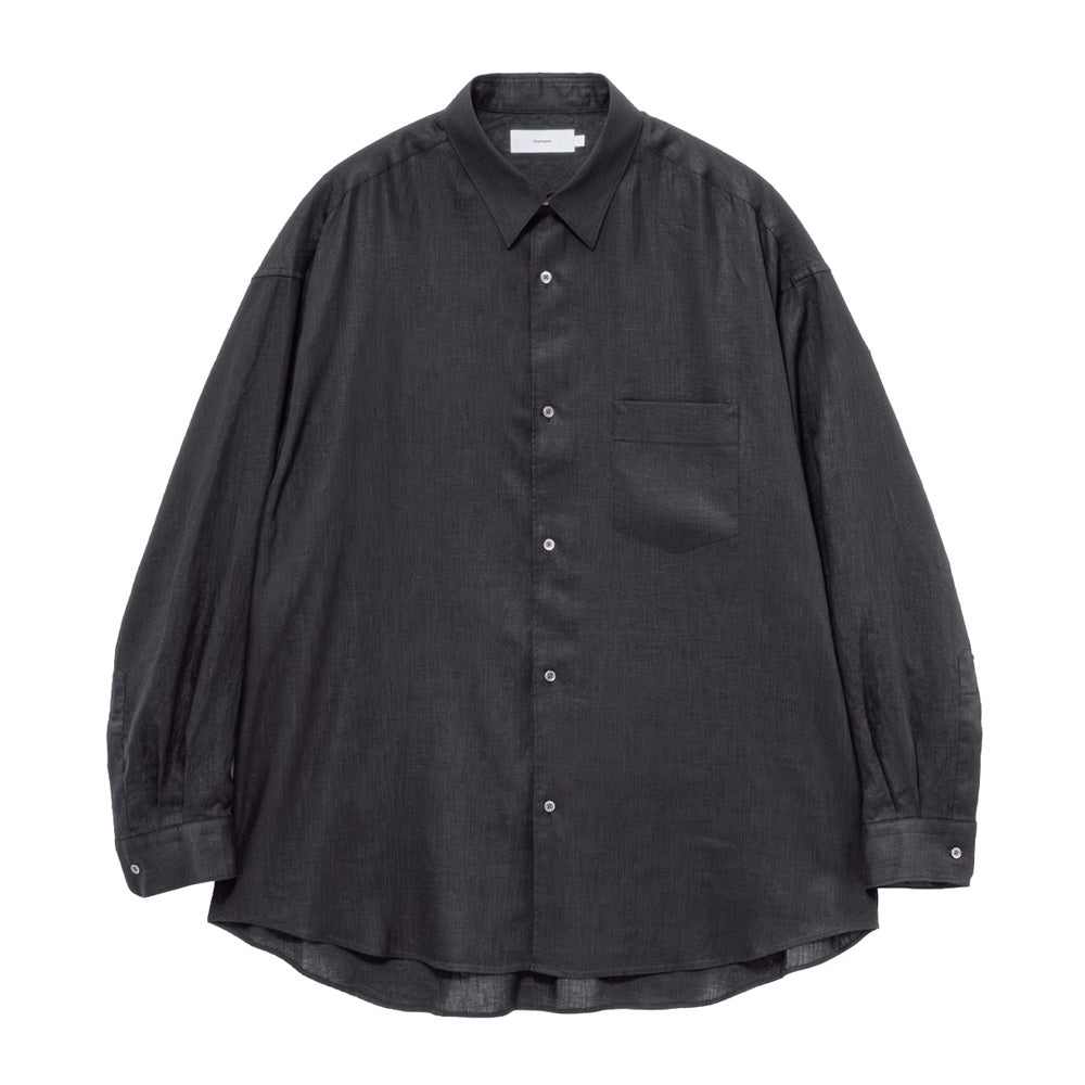 Graphpaper) Linen L/S Oversized Regular Collar Shirt (GM262-50039B