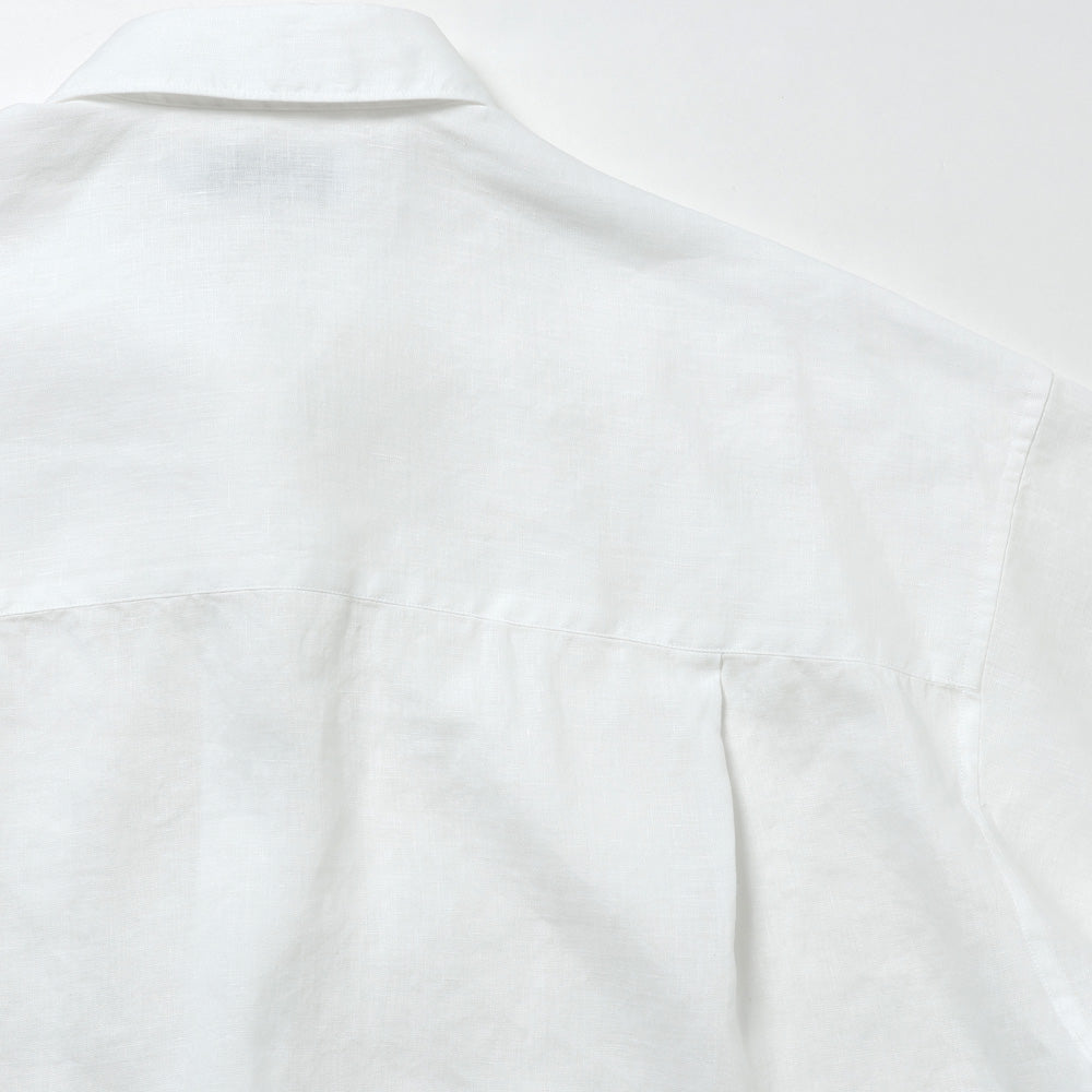 Linen L/S Oversized Regular Collar Shirt