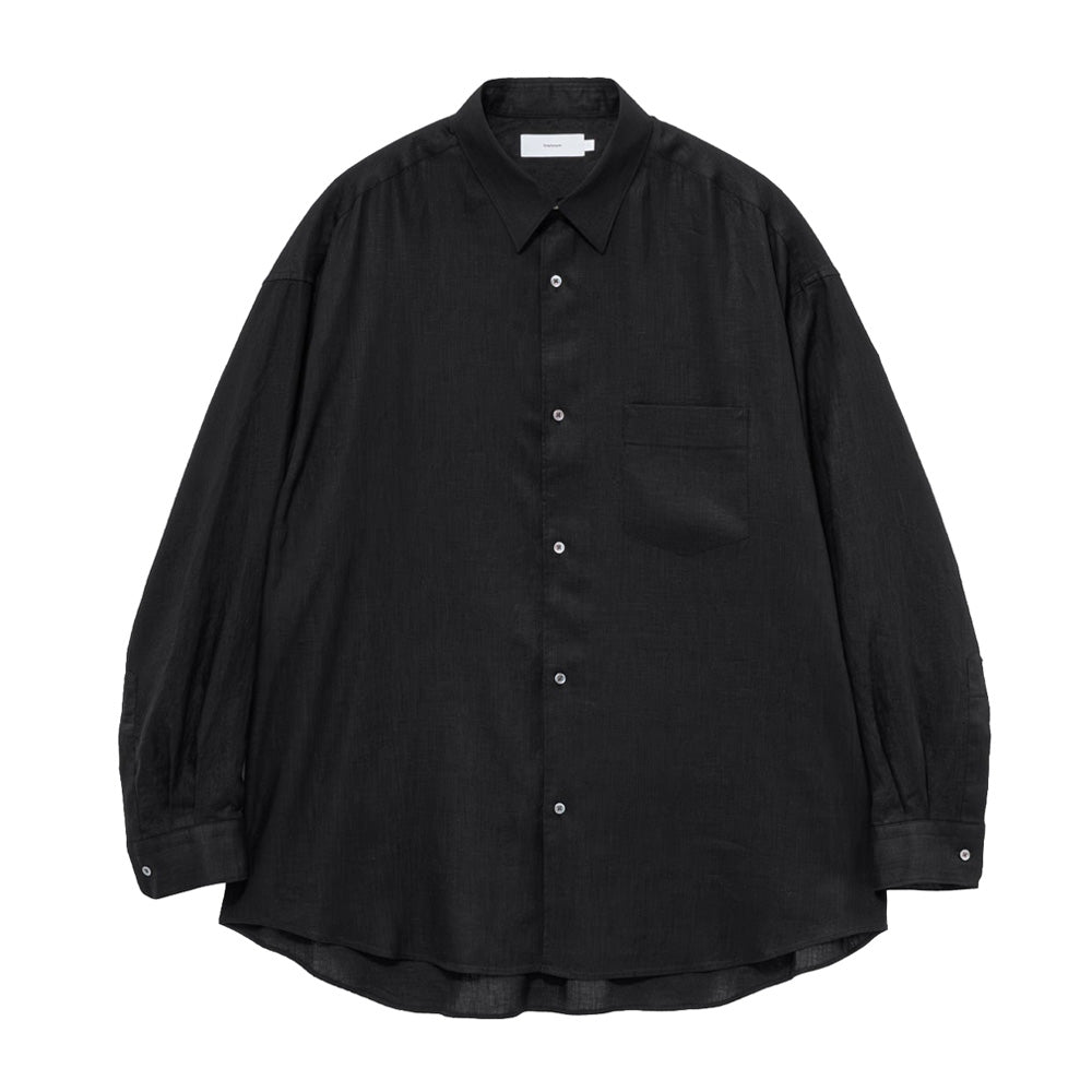 Linen L/S Oversized Regular Collar Shirt
