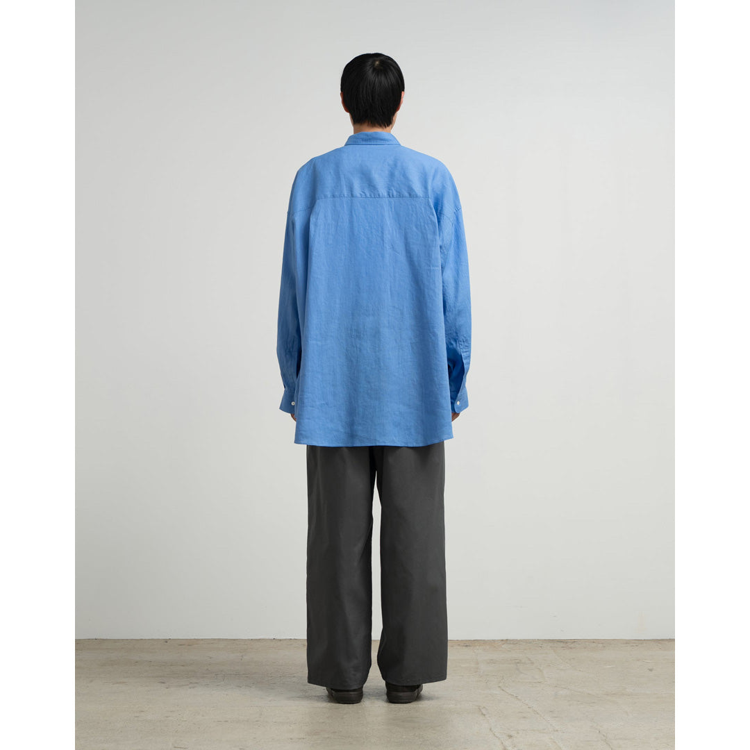 Linen L/S Oversized Regular Collar Shirt