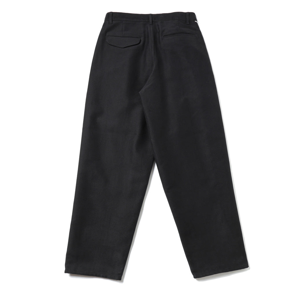 Cotton Double Serge Two Tuck Tapered Pants