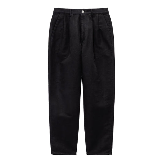 Cotton Double Serge Two Tuck Tapered Pants