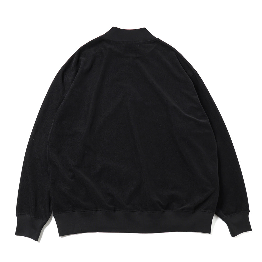 Pique Velour Jersey Half Zip Sweatshirt