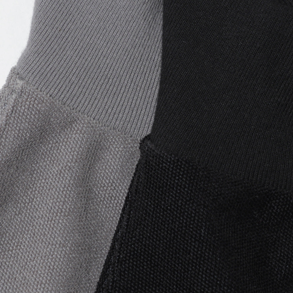 Pique Velour Jersey Half Zip Sweatshirt
