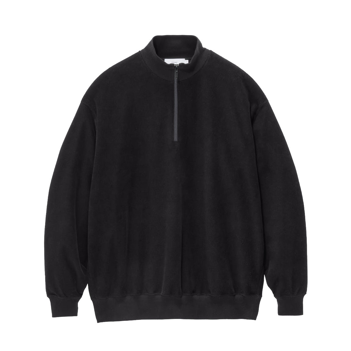 Pique Velour Jersey Half Zip Sweatshirt