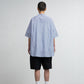 Broad S/S Oversized Band Collar Shirt