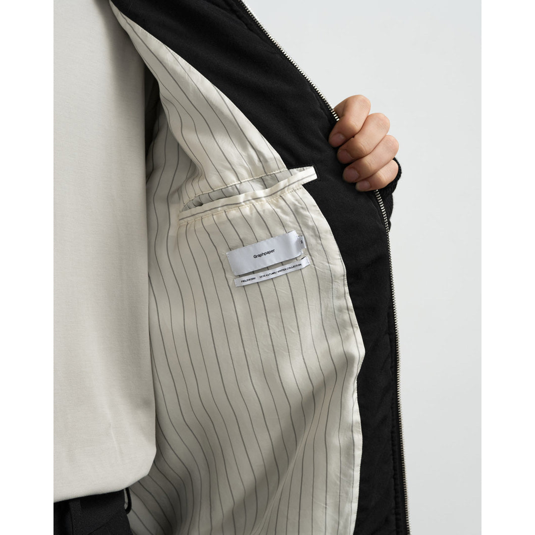 Fulled Wool Twill Flight Jacket