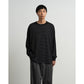 Fine Wool Border Long Sleeve Crew Neck Tee