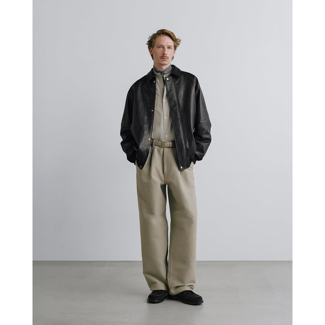 Cow Leather Raglan Blouson