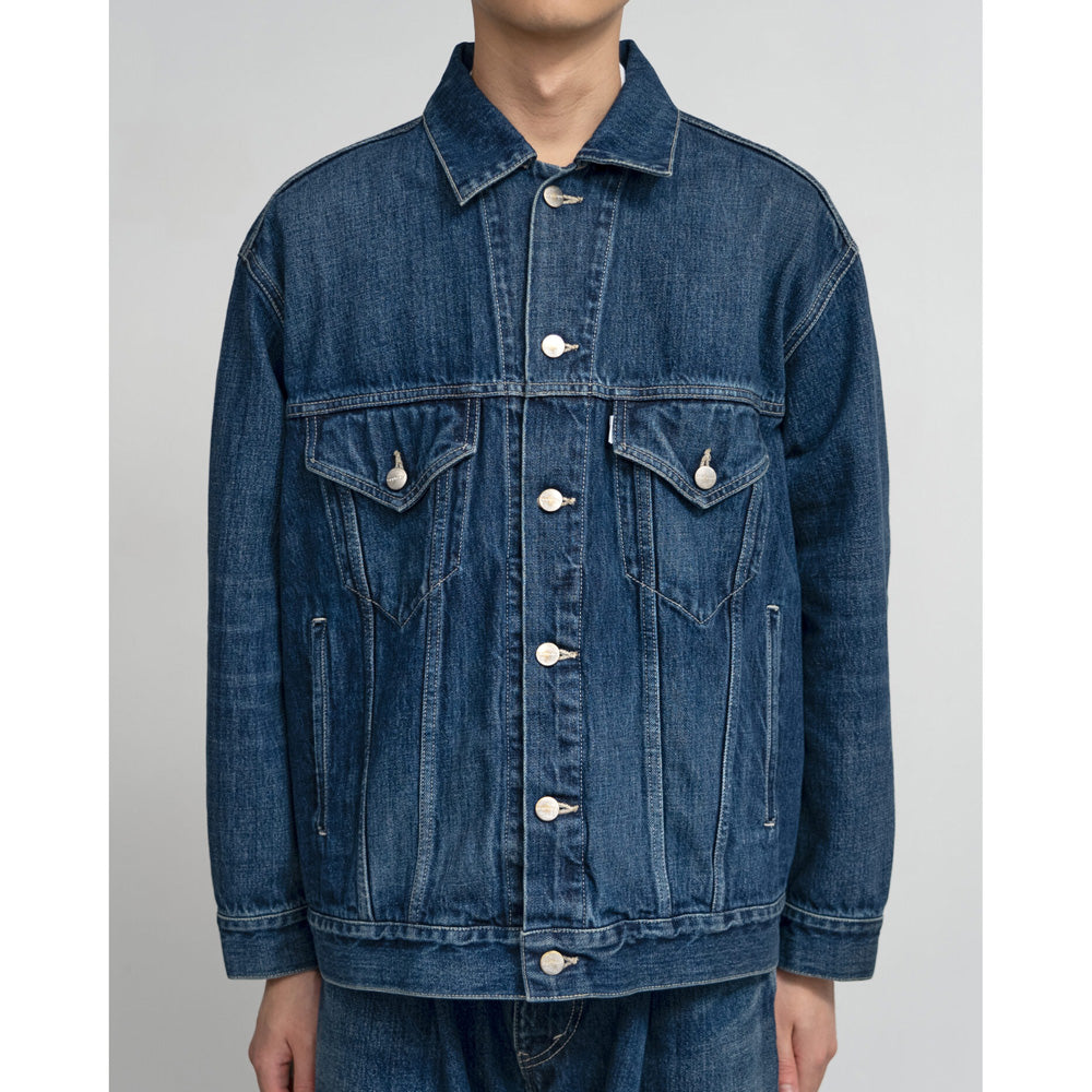 Selvage Denim Trucker Jacket(Dk. FADE)