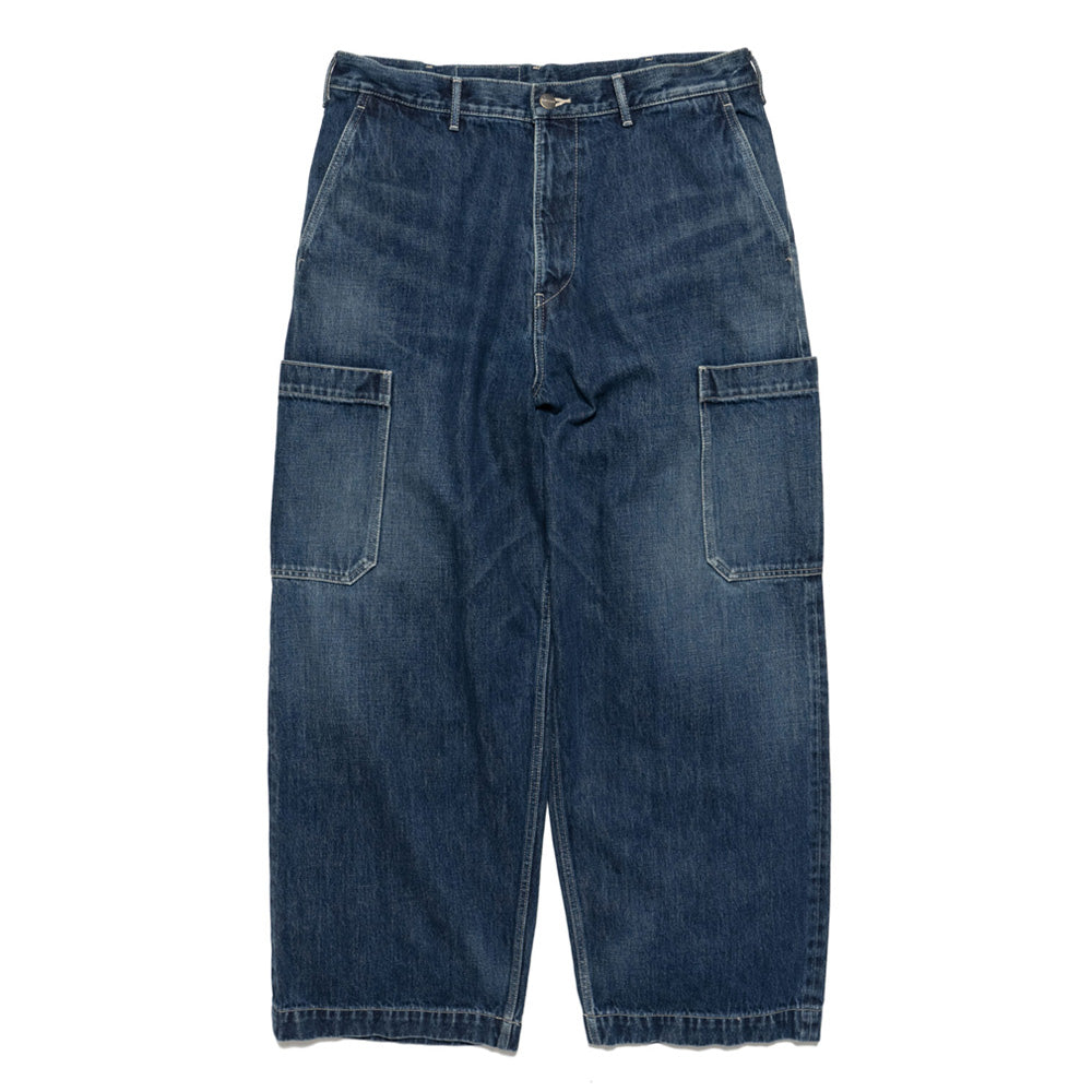 Graphpaper) Selvage Denim Cargo Pants(DARK FADE) (GU241-40182DB 