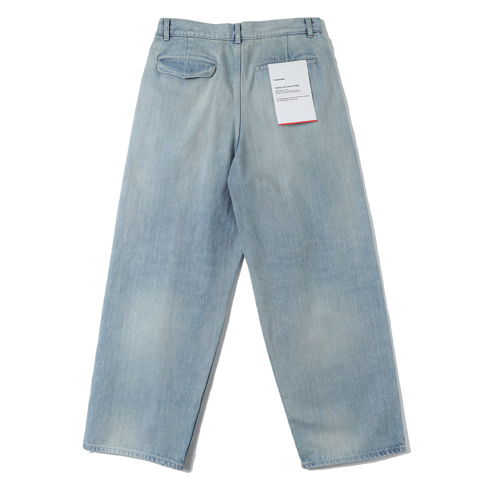 Selvage Denim Two Tuck Pants(Lt. FADE)