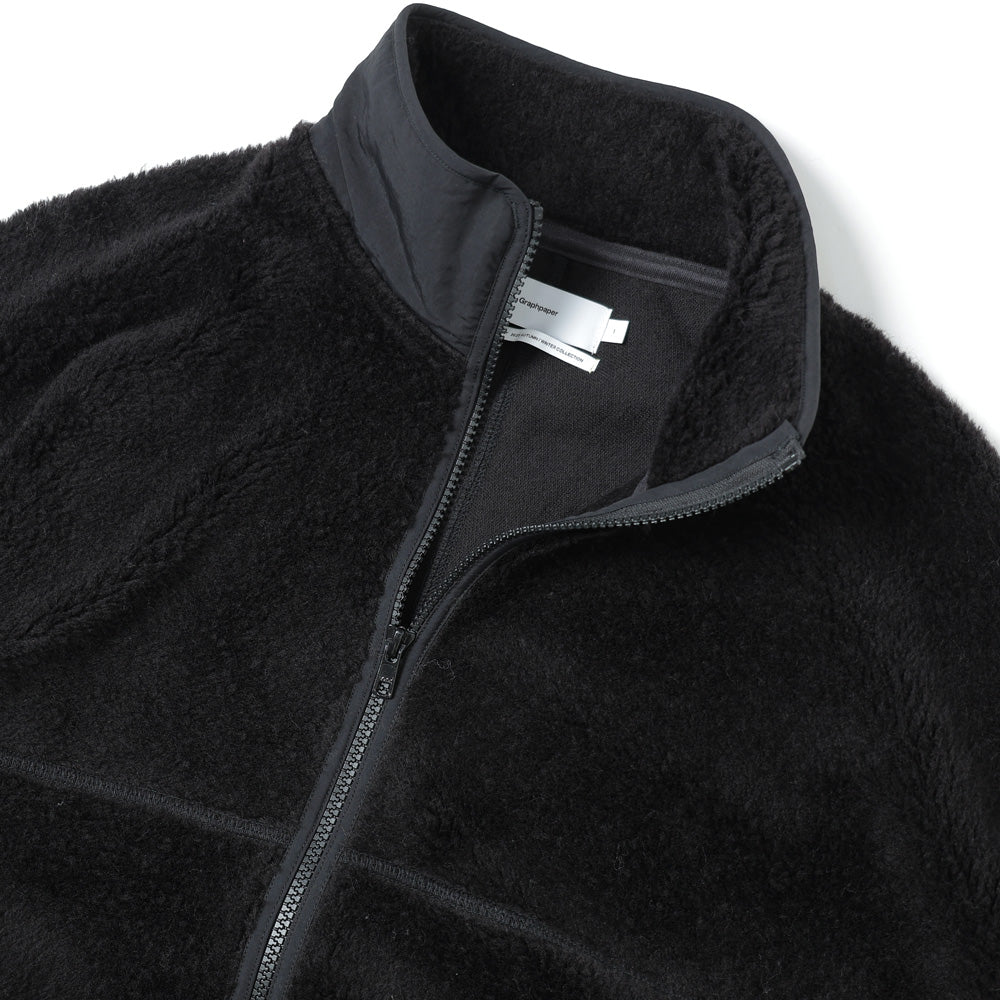 Wool Boa Zip-Up Blouson