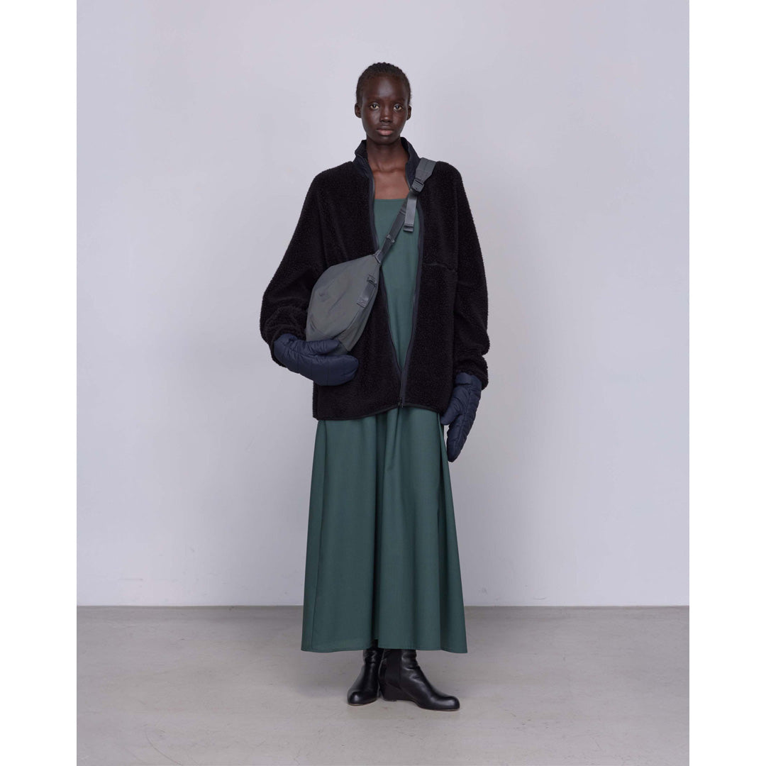 Wool Boa Zip-Up Blouson