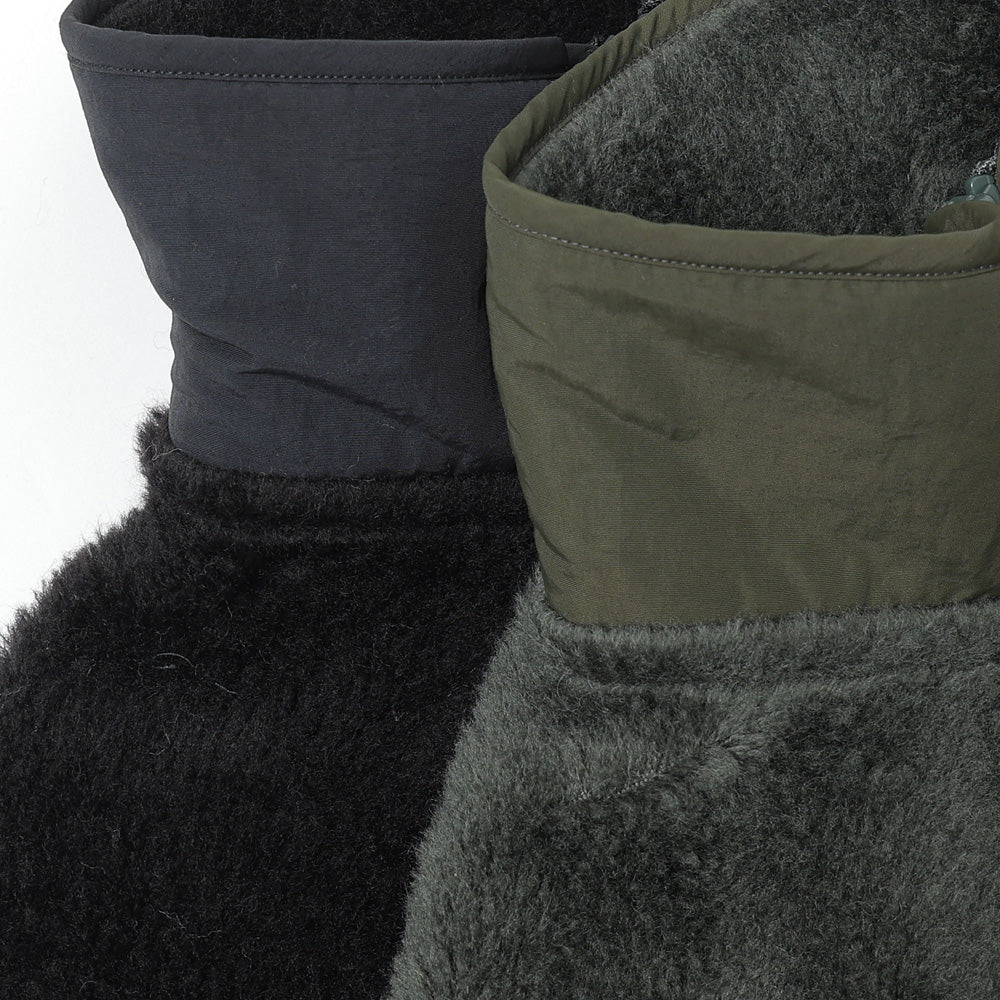 Wool Boa Zip-Up Blouson