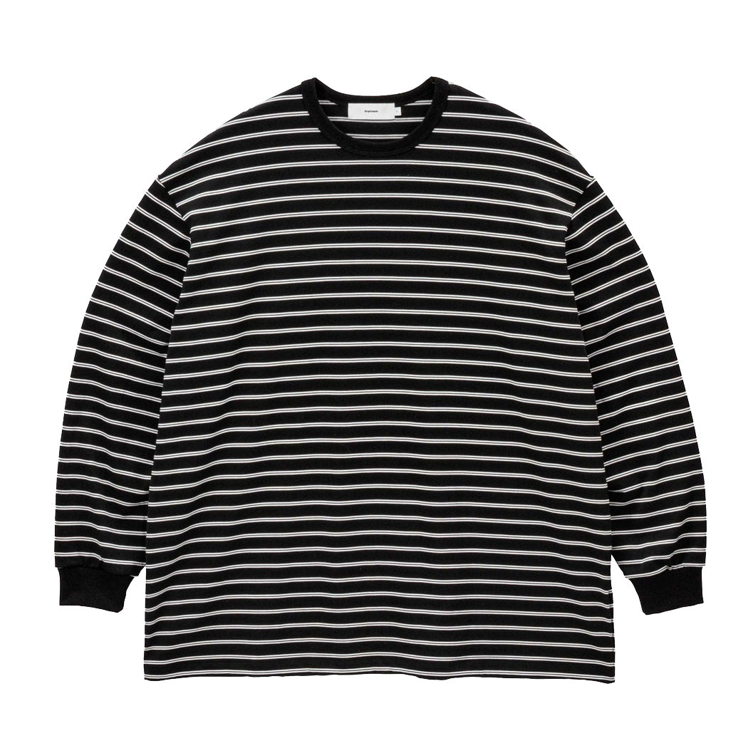 Graphpaper) Tri Spun Border L/S Tee (GU261-70121B) | Graphpaper