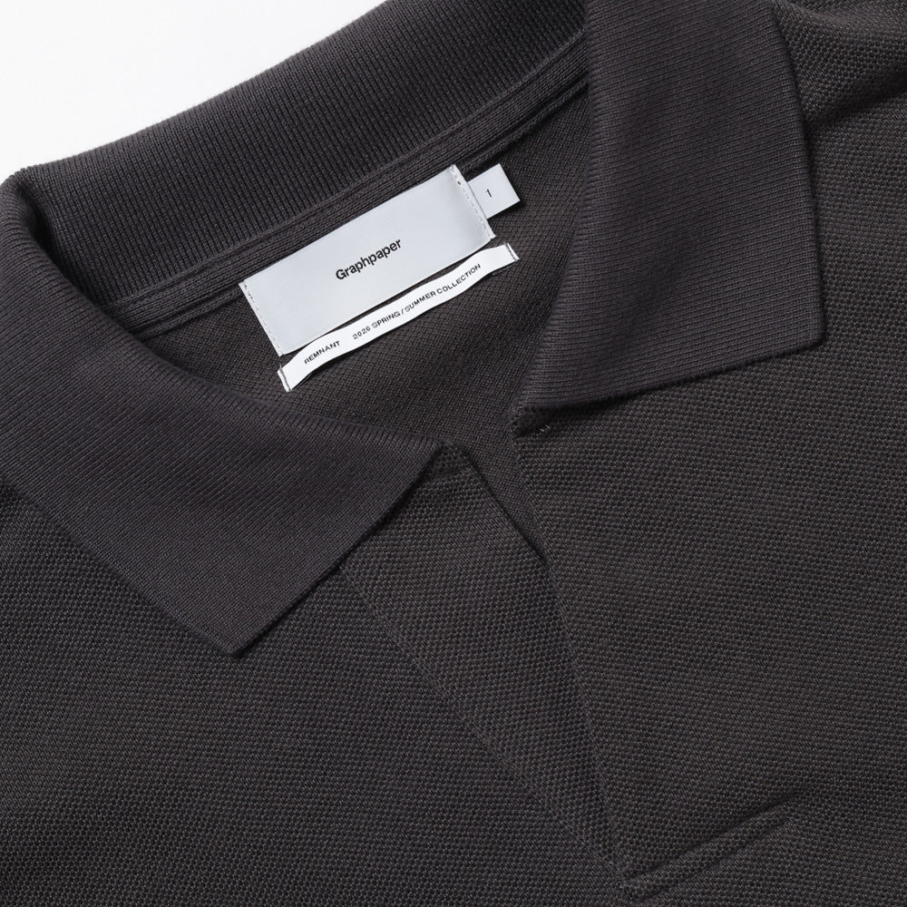 Graphpaper) Cotton Pique Jersey S/S Skipper Polo (GU261-70416