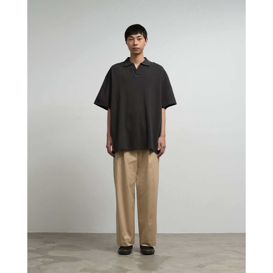 Graphpaper) Cotton Pique Jersey S/S Skipper Polo (GU261-70416