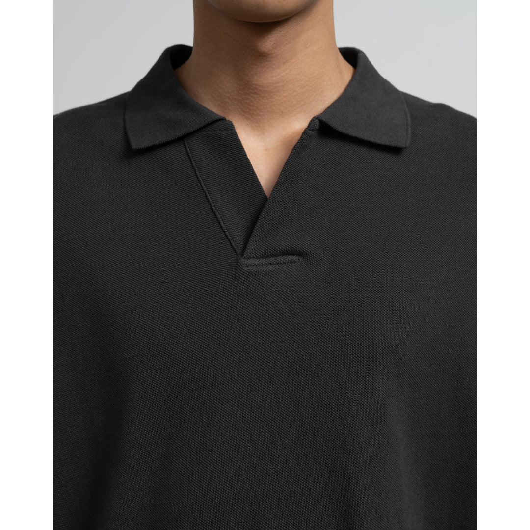 トップス Graphpaper Pique Jersey Skipper Polo Graphpaper) Cotton Pique Jersey S/S Skipper Polo (GU261-70416