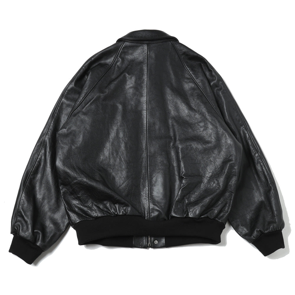 Cow Leather Raglan Blouson