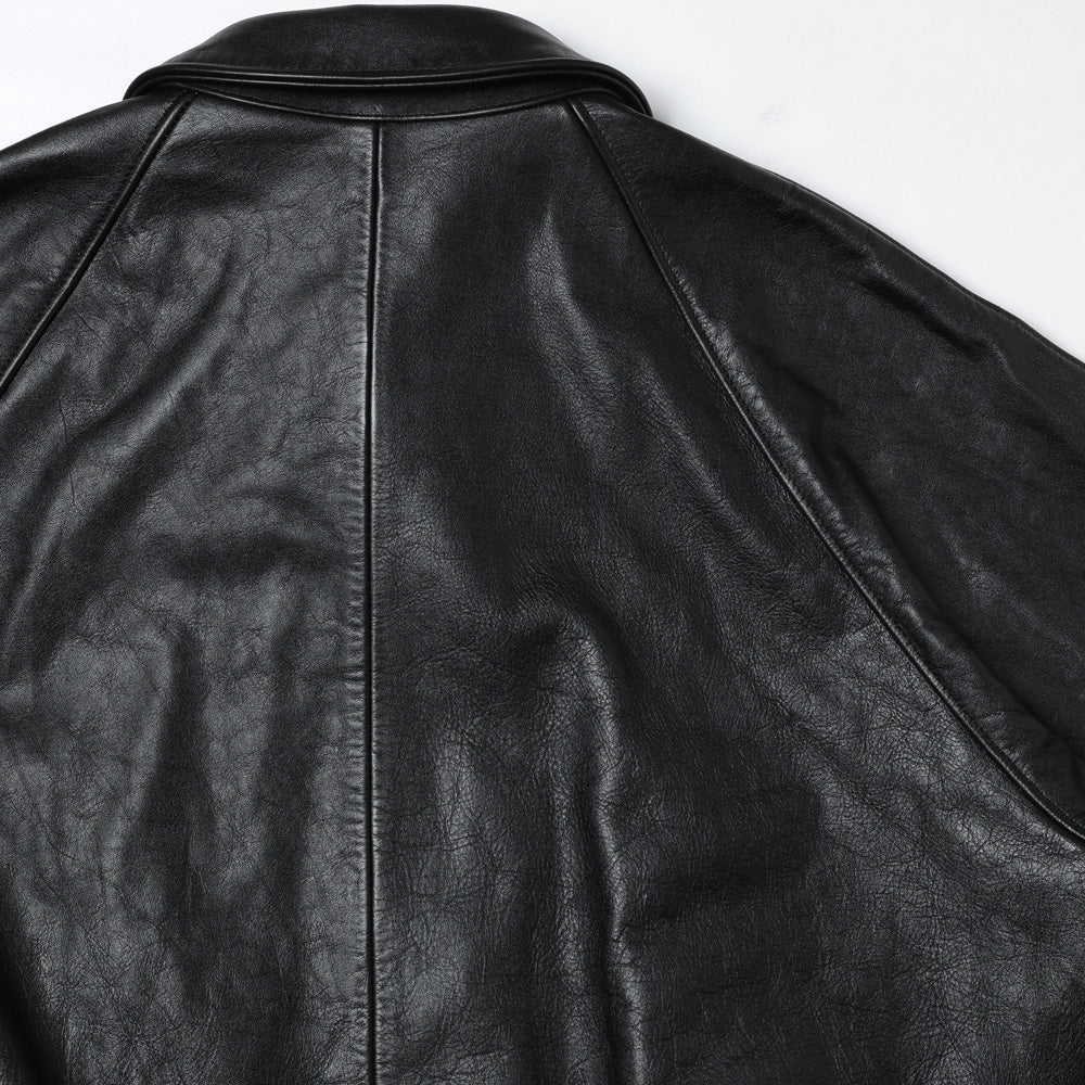Cow Leather Raglan Blouson