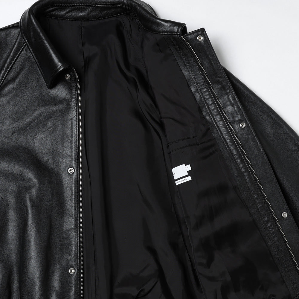 Cow Leather Raglan Blouson