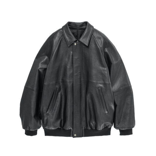 Cow Leather Raglan Blouson