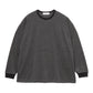 Fine Wool Border Long Sleeve Crew Neck Tee