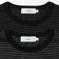 Fine Wool Border Long Sleeve Crew Neck Tee