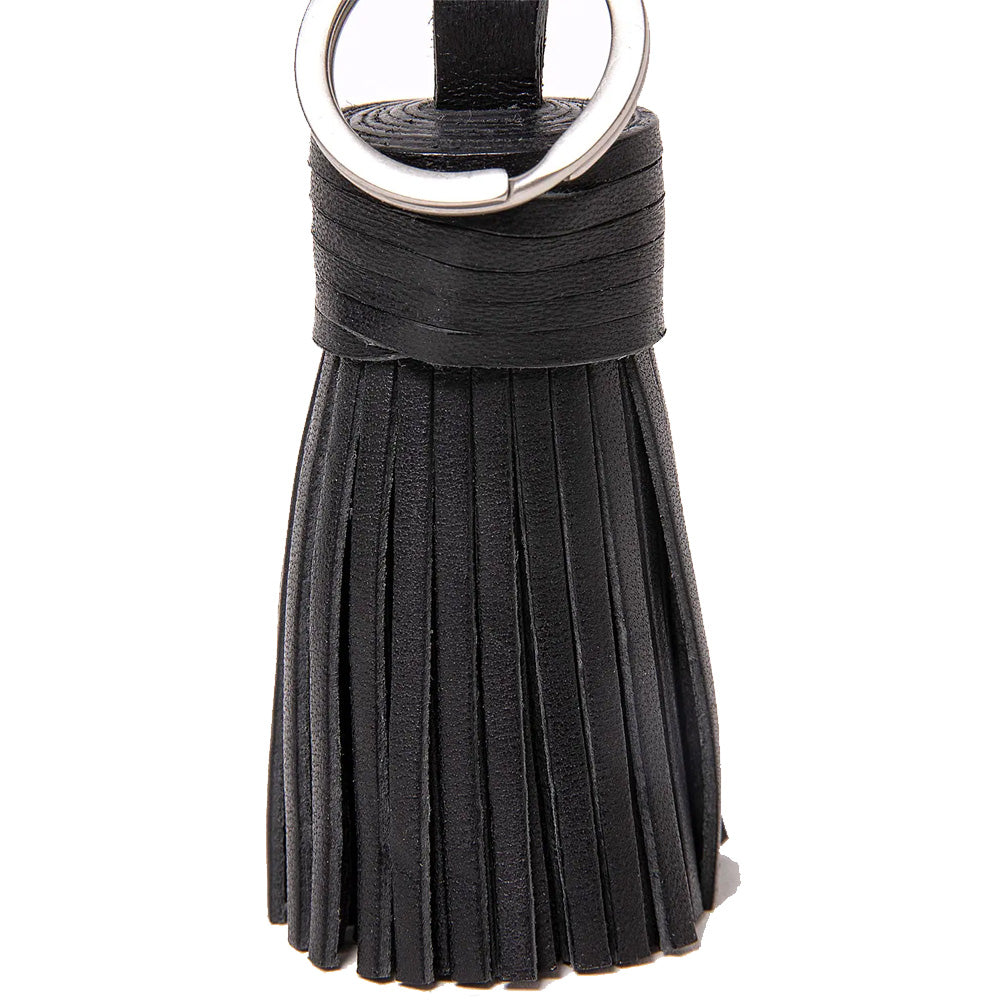 TASSEL KEY RING with HORSE LEATHER