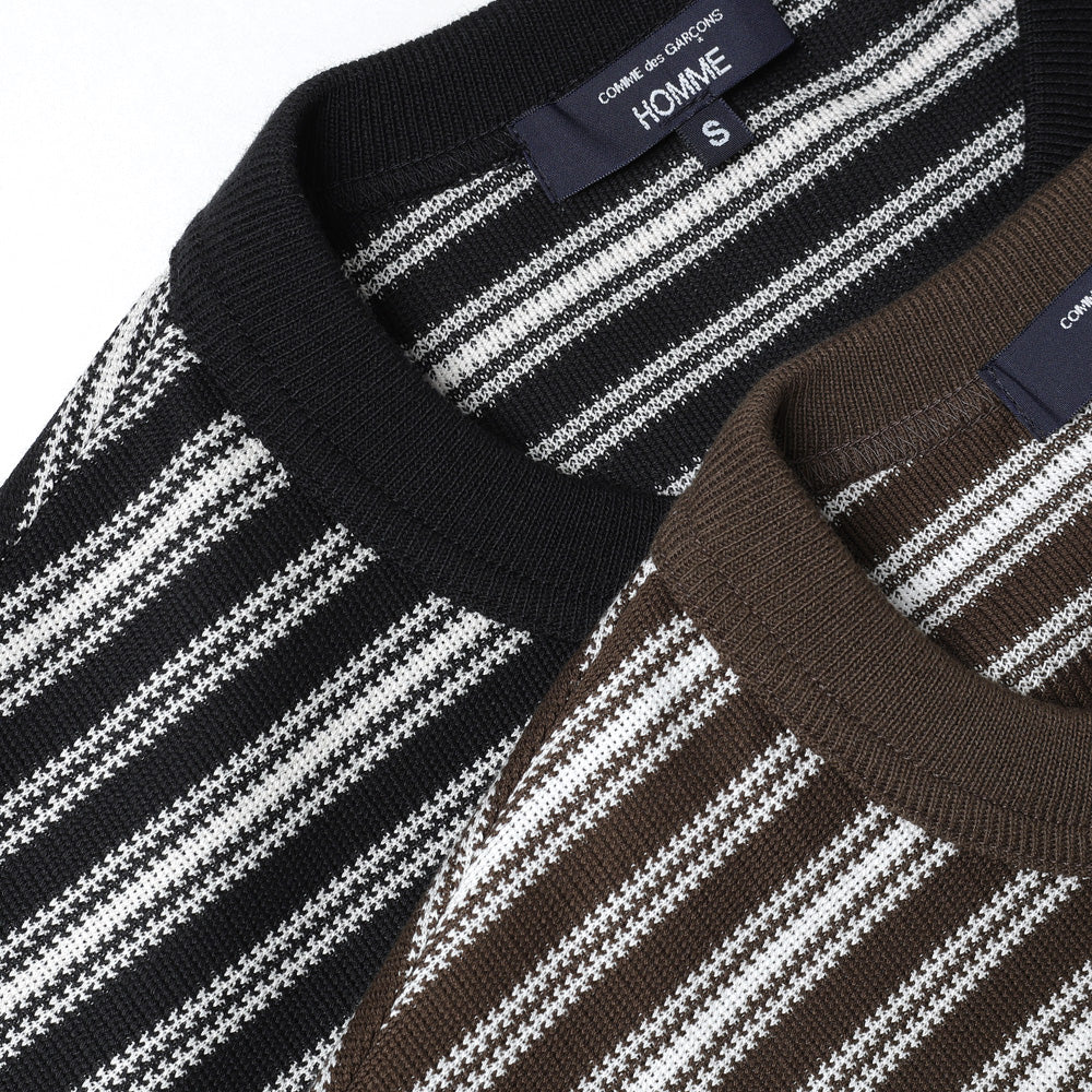 COMME des GARCONS HOMME) 綿ラッセルボーダー T018 (HQ-T018-051