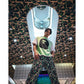 SAINT Mxxxxxx  × A BATHING APE® SS TEE HANDPRINT WHT×GRN