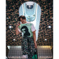 SAINT Mxxxxxx  × A BATHING APE® SS TEE HANDPRINT WHT×GRN