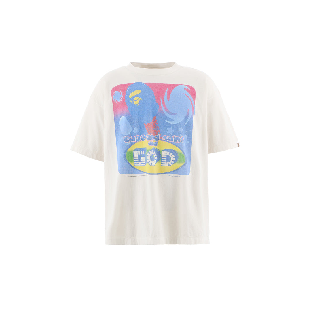 SAINT Mxxxxxx  × A BATHING APE® SS TEE GOD