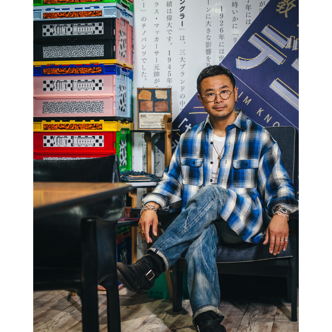 SAINT Mxxxxxx × BerBerJin FLANNEL SHIRT CHECK BLUE
