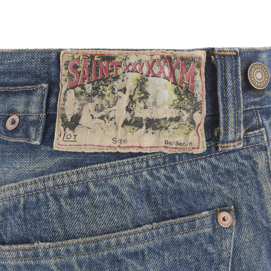 SAINT Mxxxxxx × BerBerJin DENIM PANT 5PKTS DAMAGE