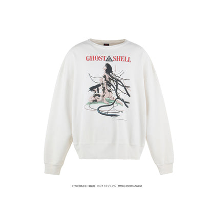 SAINT Mxxxxxx X Ghost in the Shell CREW NECK SWEAT GHOST IN THE SHELL WHITE