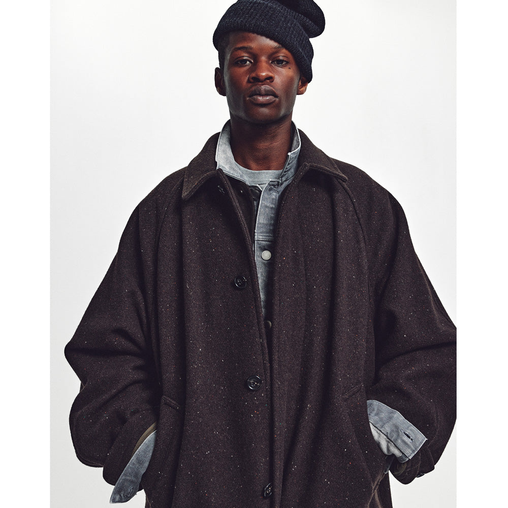 Unlikely Balmacaan Coat Nep Tweed