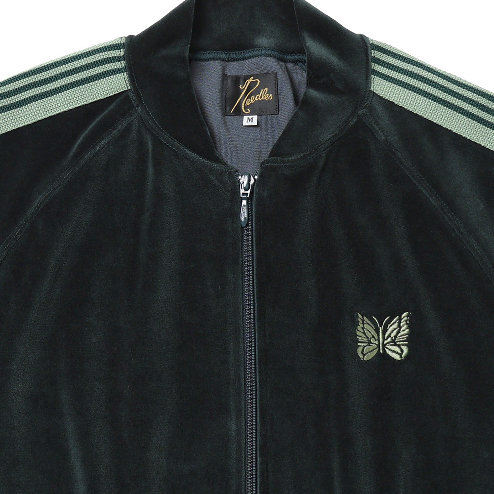 Rib Collar Track Jacket - C/PE Velour