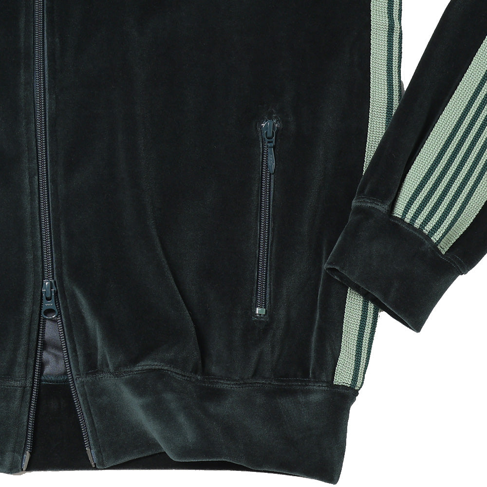 Rib Collar Track Jacket - C/PE Velour