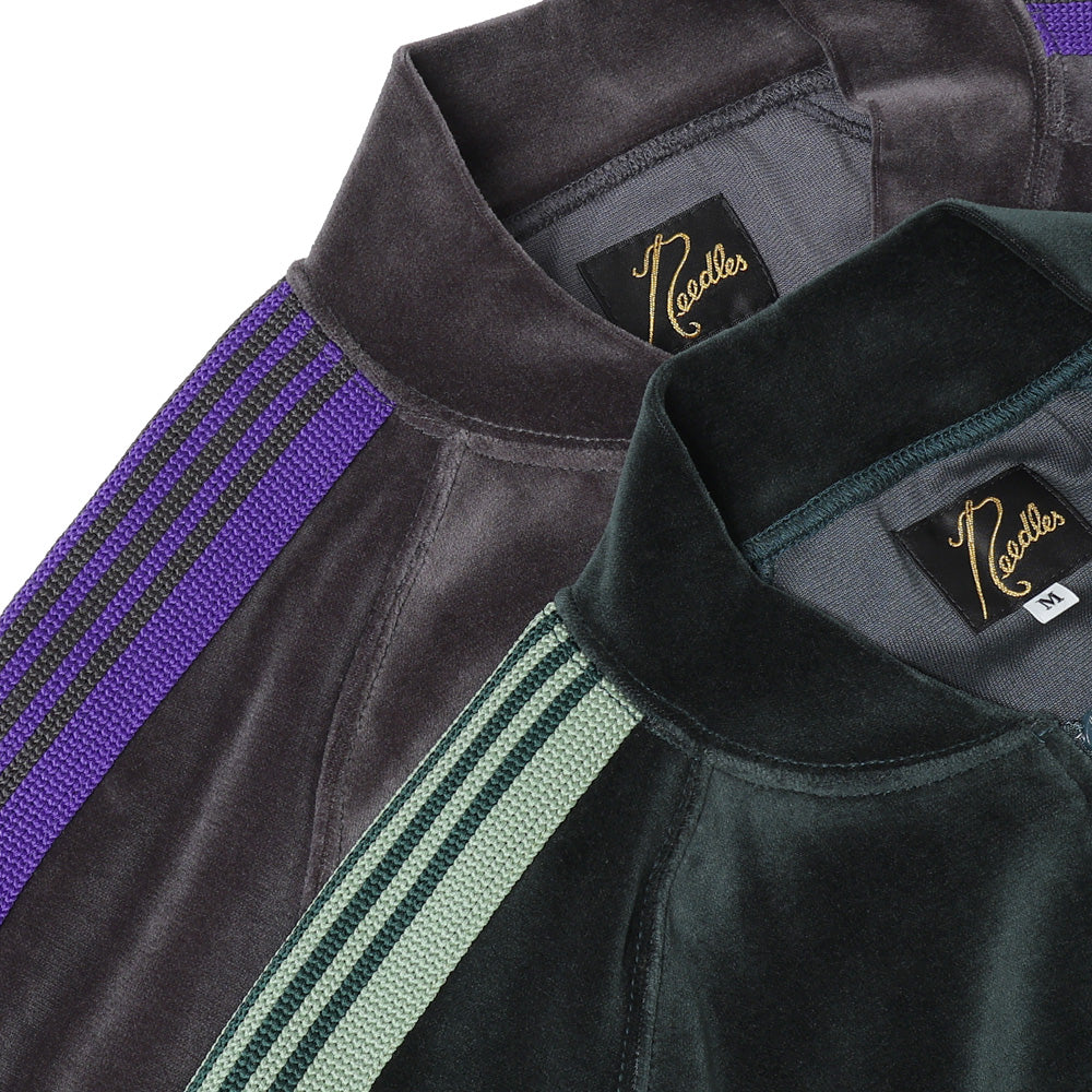 Rib Collar Track Jacket - C/PE Velour