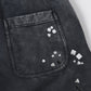 EMBELLISHED BLEACHED PANTS