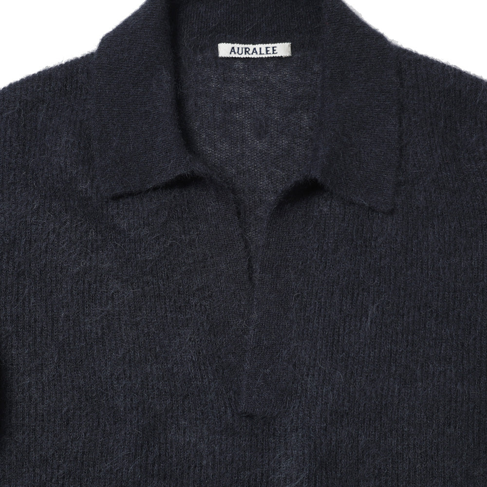BABY SURI ALPACA SHEER KNIT SKIPPER POLO