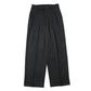 DOUBLE PLEATED WIDE TROUSERS ORGANIC WOOL GABARDINE