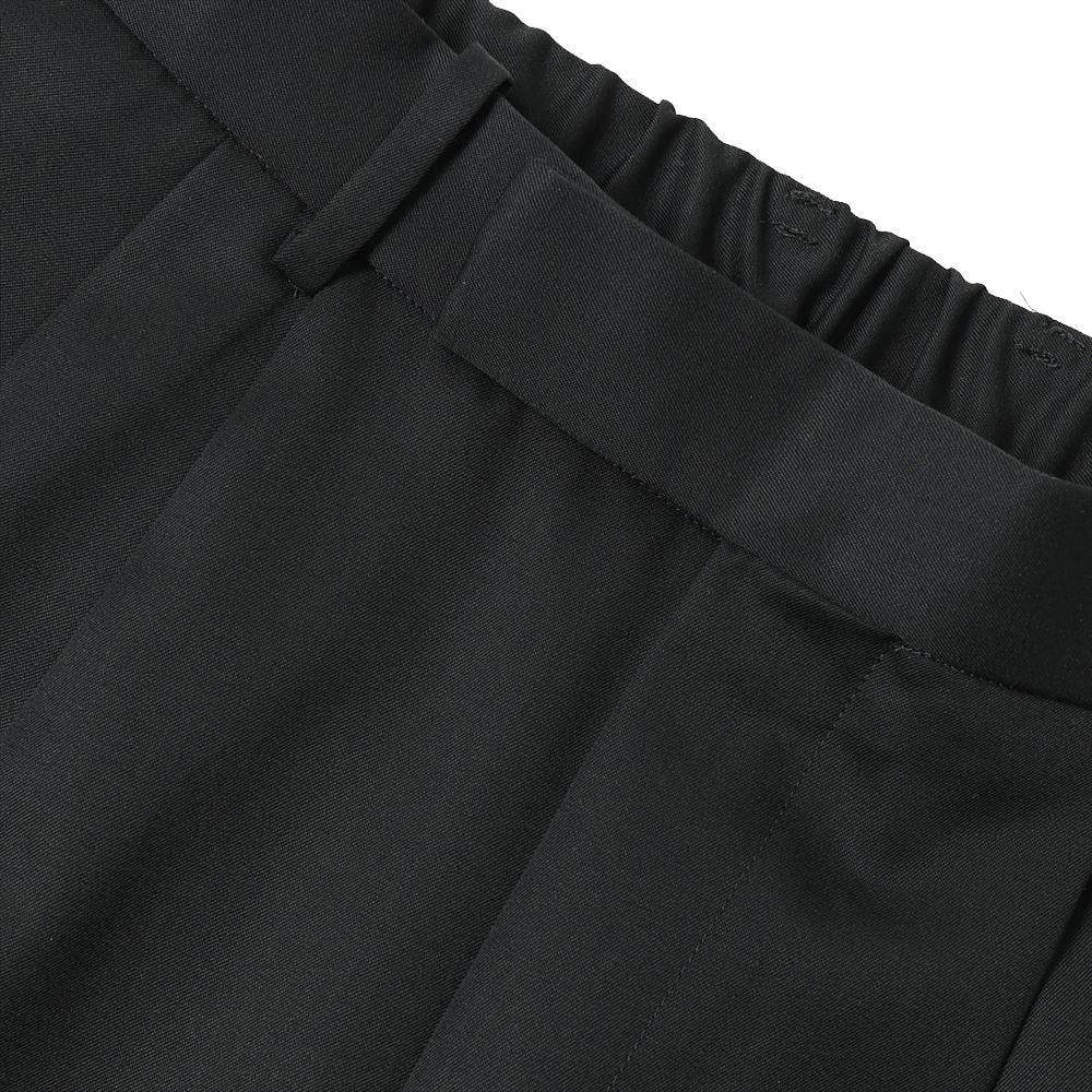 DOUBLE PLEATED WIDE TROUSERS ORGANIC WOOL GABARDINE
