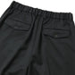 DOUBLE PLEATED WIDE TROUSERS ORGANIC WOOL GABARDINE